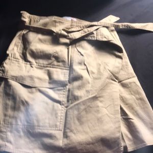 Khaki school skirt